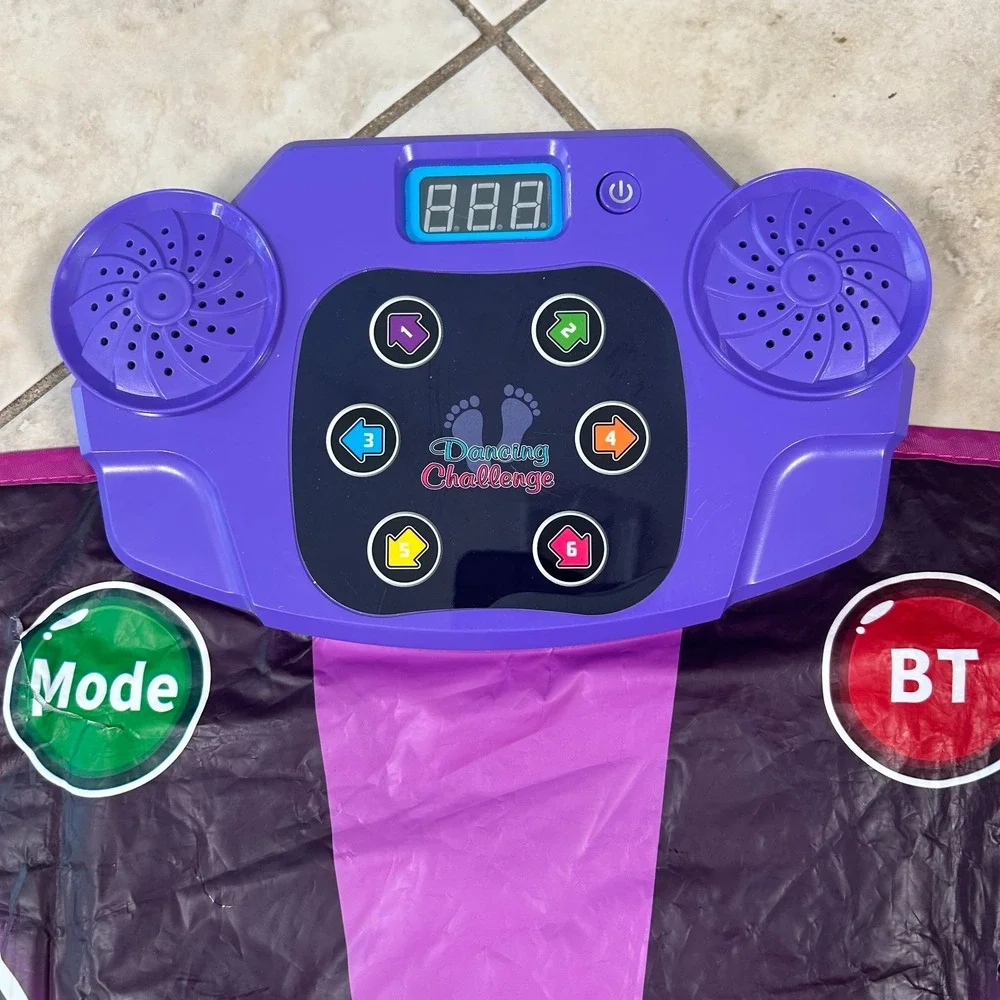 Electronic Dance Mat w LED 6 Keys Wireless Bluetooth 5 Game Modes Tested & Works